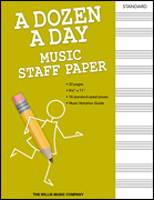 32 pages of 8.5 x 11 staff paper with 10 standard-sized staves per page, a music notation guide, and featuring the fun stick figures from the original &ldquo;A Dozen a Day&rdquo; series (that Edna Mae Burnam herself drew!) are featured in this manuscript paper book.
