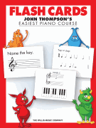 Create an enhanced learning experience for beginning students of any age with these 128 musical flash cards! The 4&Prime; x 3&Prime; cards cover: note names &bull; basic musical terms and symbols &bull; time signatures &bull; key signatures &bull; rhythm patterns. The material is based on concepts covered in <i>John Thompson's Easiest Piano Course</i> series (Parts 1-4). They are also suitable for use with any method! Description: Cards come perforated and are easy to tear apart. The &ldquo;question&rdquo; is printed in black, and the &ldquo;answer&rdquo; on the back in light gray.